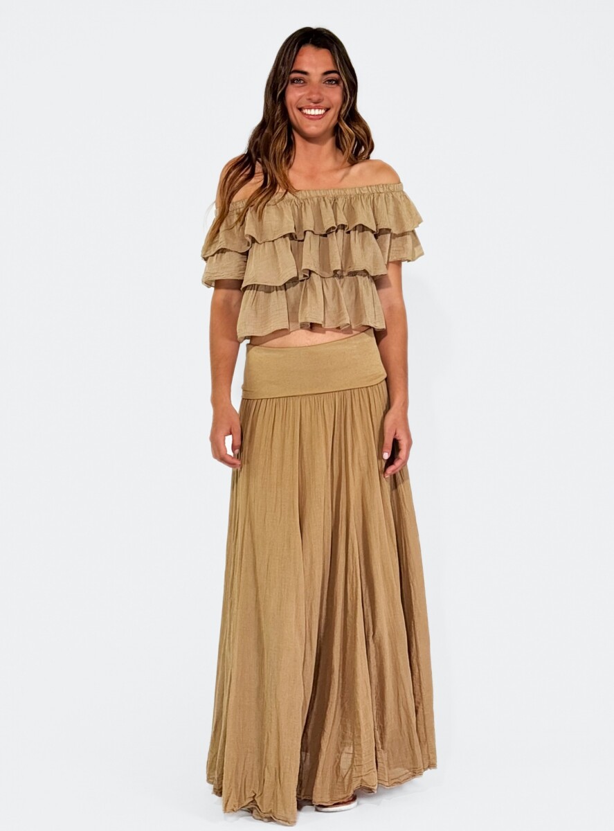 POLLERA BRENTA - CAMEL 