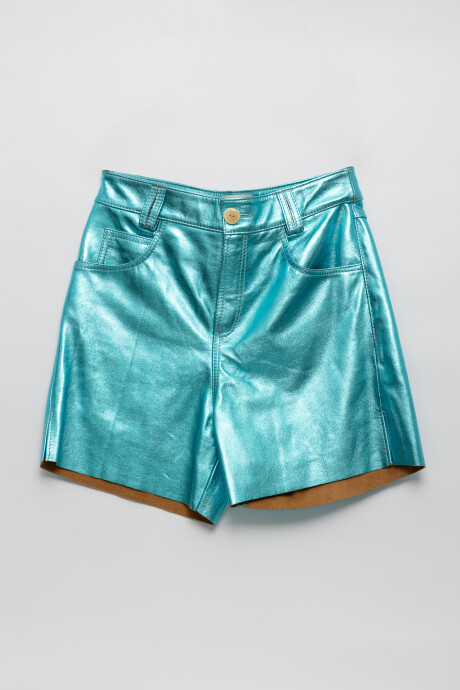 Leather Shorts Crawford Galáctico Celeste