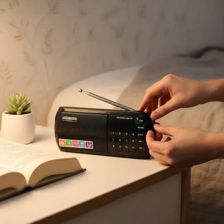 Radio Digital Portátil Nordmende AM/FM BT, USB, TF Linterna Negro