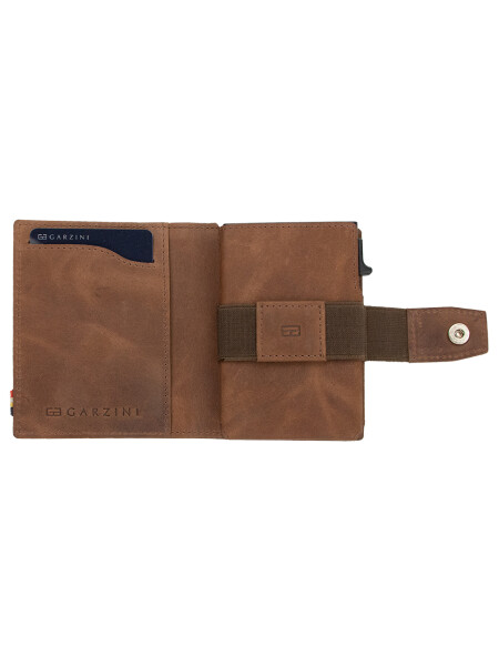 METAL WALLET BRUSHED BROWN