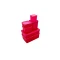SET 6 RECIPIENTES RECTANGULARES ALASKA FRESHLIFE ROJO