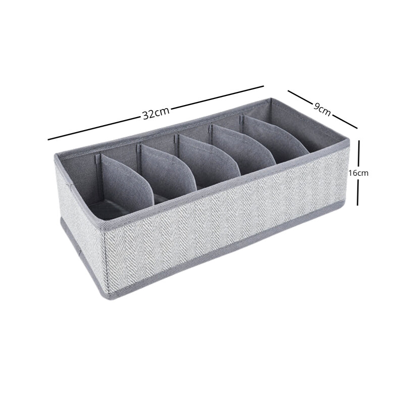 Organizador con divisiones 32x16x9cm GRIS