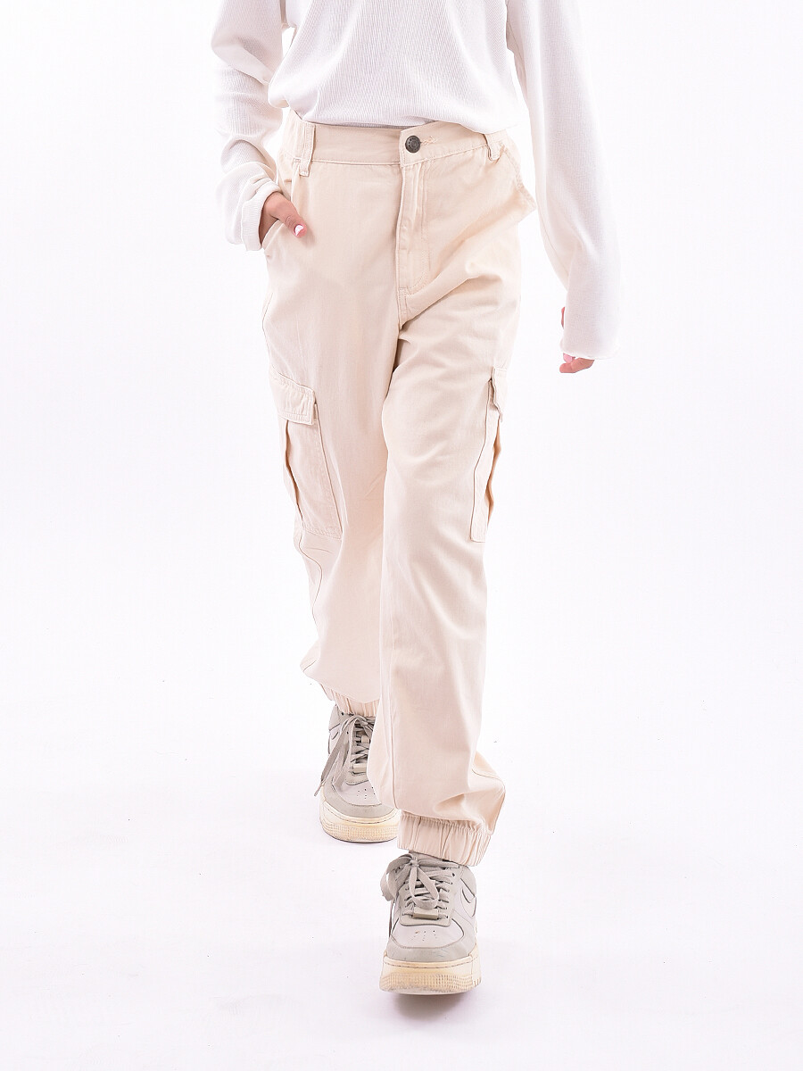 PANTALON CARGO ESTELA - BEIGE 