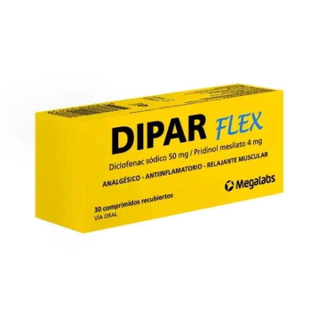 ANALGÉSICO ANTIINFLAMATORIO DIPAR FLEX RELAJANTE MUSCULAR X 30 COMPRIMIDOS 001