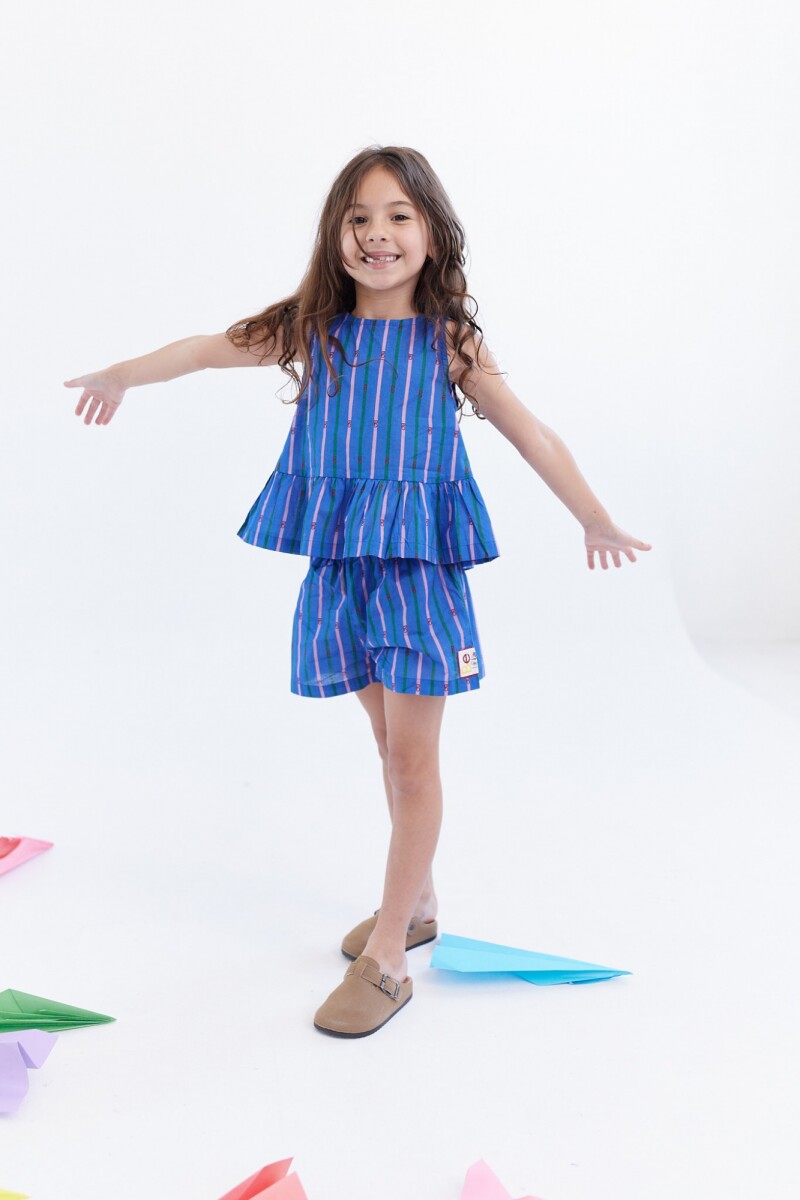 Blusa Rin Azul Rayado