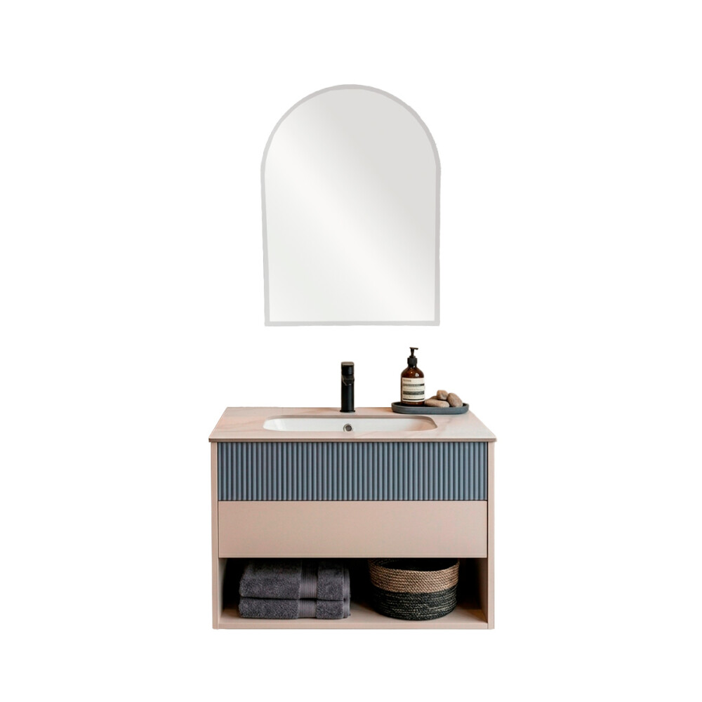 CONJUNTO DE BAÑO HABITARE MODELO SY2019-60 / MUEBLE + BACHA + ESPEJO C/ LUZ LED- 60 cm Conjunto De Baño Habitare Modelo Sy2019-60 / Mueble + Bacha + Espejo C/ Luz Led- 60 Cm