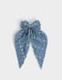 Hebillas Francesas Con moño Hebilla Francesa Moño Bordado - Azul Celeste