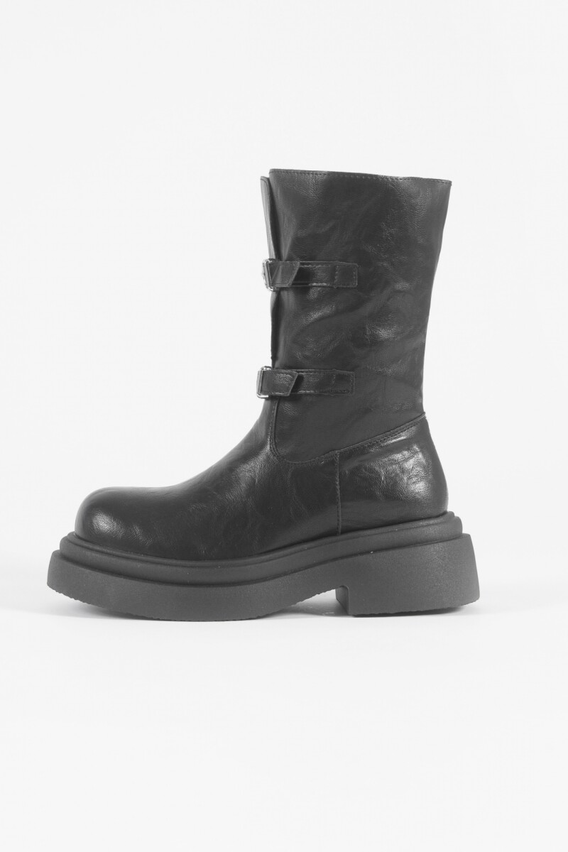 Botas doble hebilla negro
