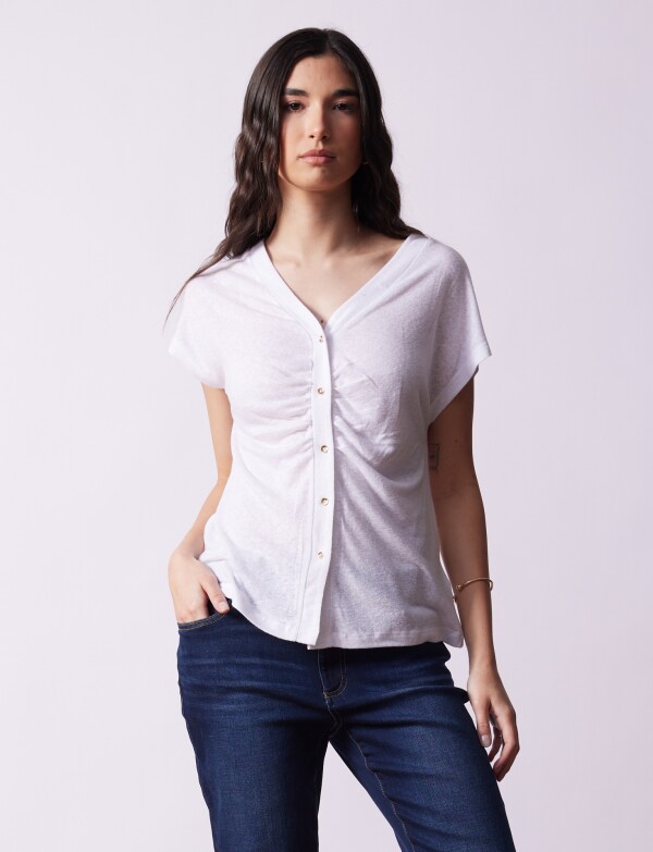 Remera Lino BLANCO