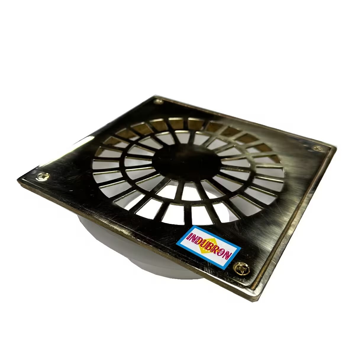 Rejilla Bronce Pulido Con Base Reja 15x15 Cm 