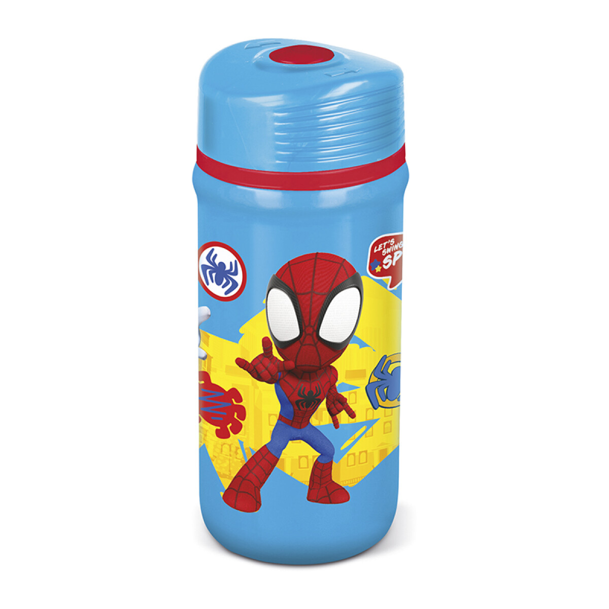 Botella Plástica Spiderman Twister 390 ml - AZUL 