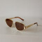 METAL TRIANGLE SUNNIES GOLD/BROWN