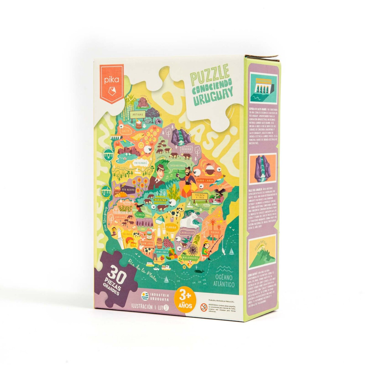 PUZZLE CONOCIENDO URUGUAY - CARTON 30 PIEZAS 