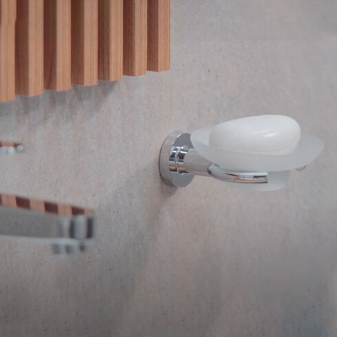 METAL PLATEADO BRILLANTE JABONERA PARA APLICAR BAÑO METAL CROMO