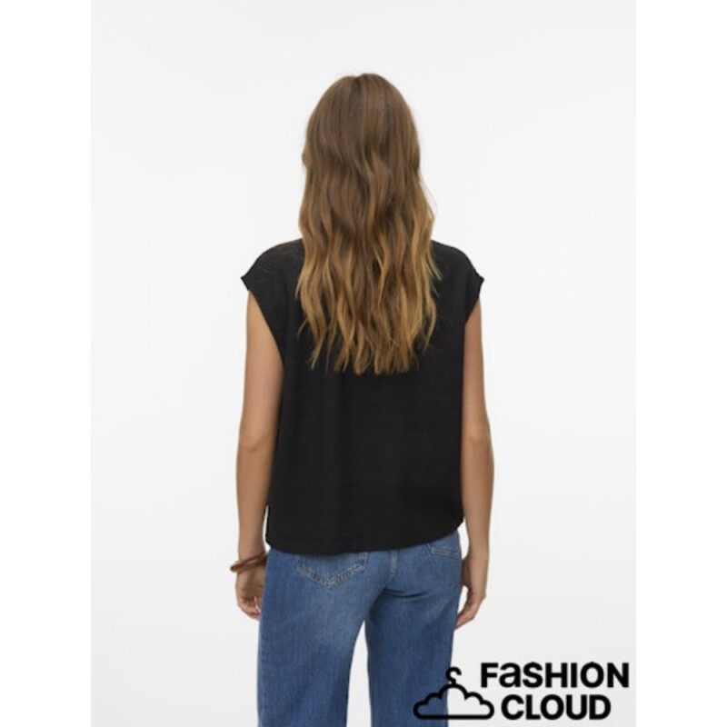 VMLINN SS SHIRT WVN BLACK