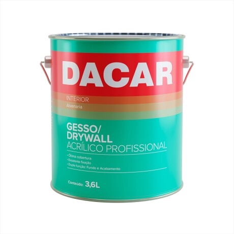 DACAR LATEX ACRILICO GESSO DRYWALL BLANCO NIEVE 3.6 LTS Dacar Latex Acrilico Gesso Drywall Blanco Nieve 3.6 Lts