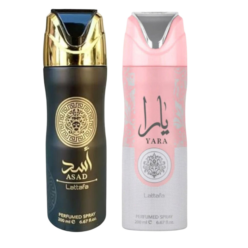 Set Lattafa Deo Asad Man 200ml + Deo Yara Woman 200ml Set Lattafa Deo Asad Man 200ml + Deo Yara Woman 200ml