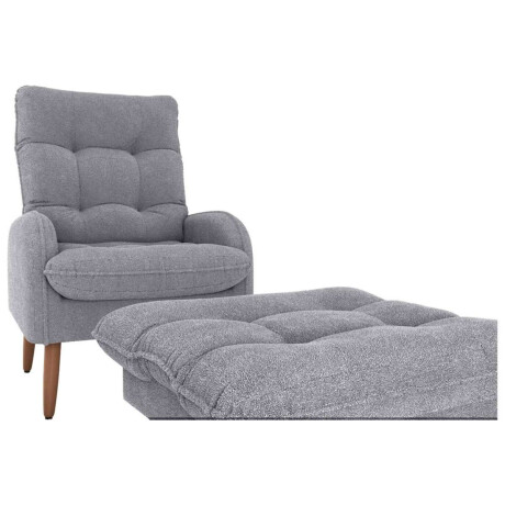 Butaca 1 Cuerpo Living + Puf Nantes Gris