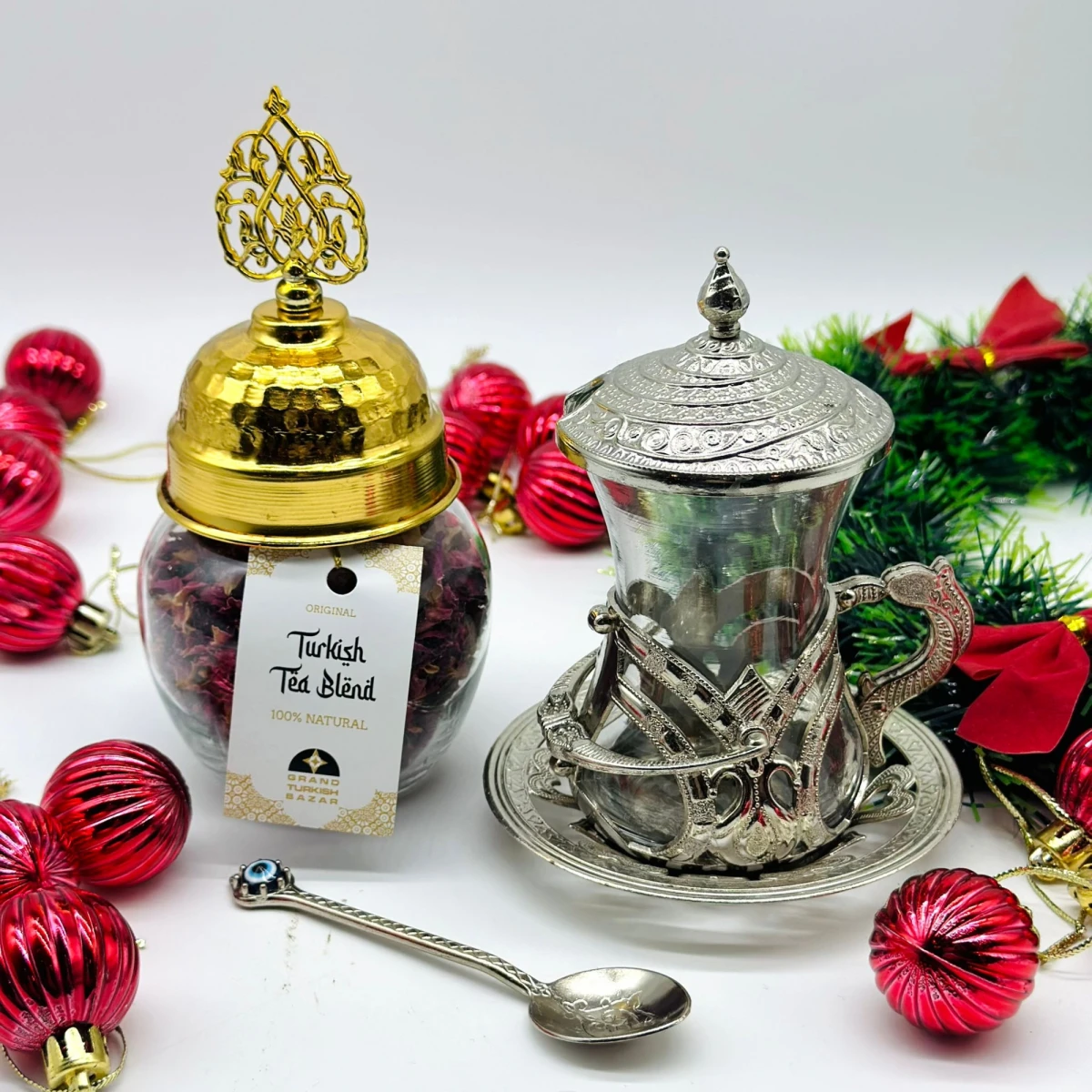 Set de té para una persona plateado 