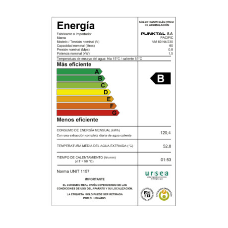 Termotanque Pacific 60LT acero Termotanque Pacific 60LT acero