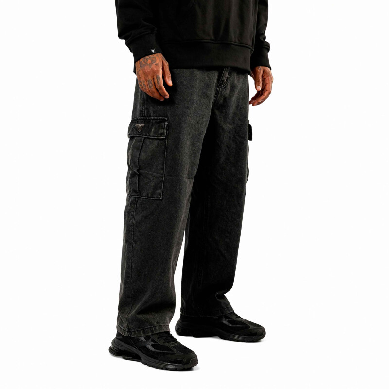 Pantalon de Hombre Tiffosi Jean Cargo Negro