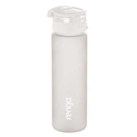 Botella Tritán Deco Logo Plástica 630ML con Tapa Atlas Renga Blanco