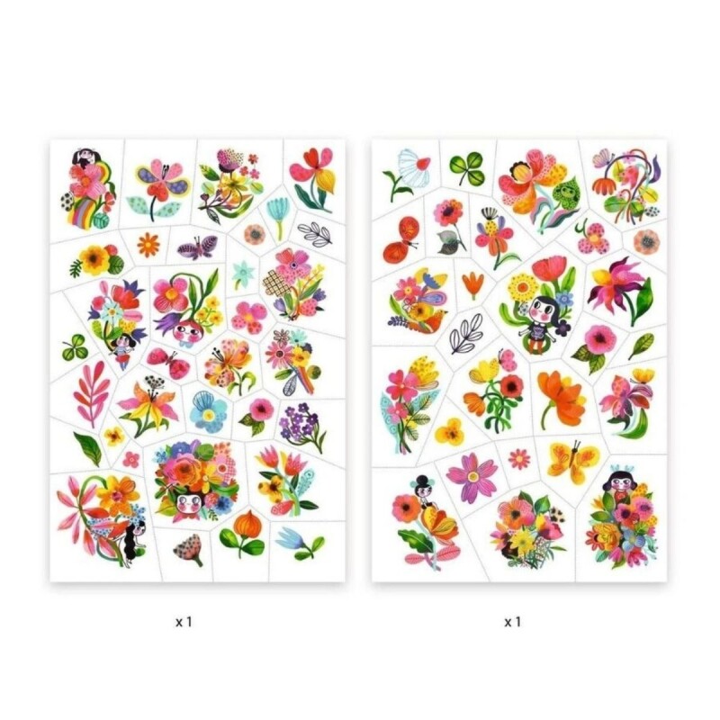 TATTOOS Set X50 Tatuajes Removibles Para Niños +3 Djeco - Acuaflores