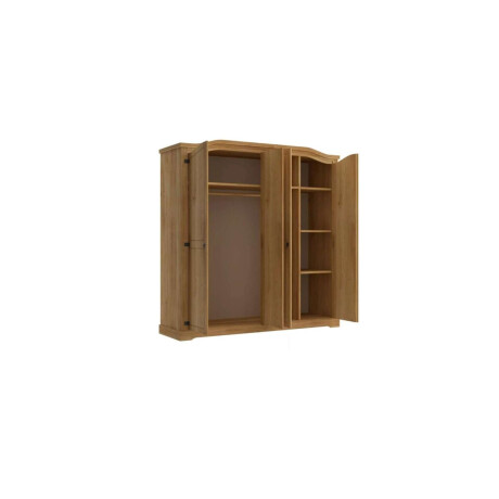 Ropero Curvo 4 Puertas Linea Mexicana Natural