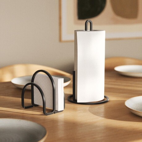 SOPORTE ROLLO COCINA METAL NEGRO 1004313
