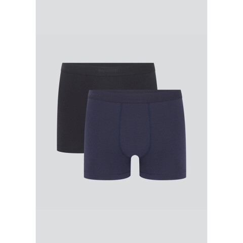 CUECA BOXER MASC AZUL/PRETO