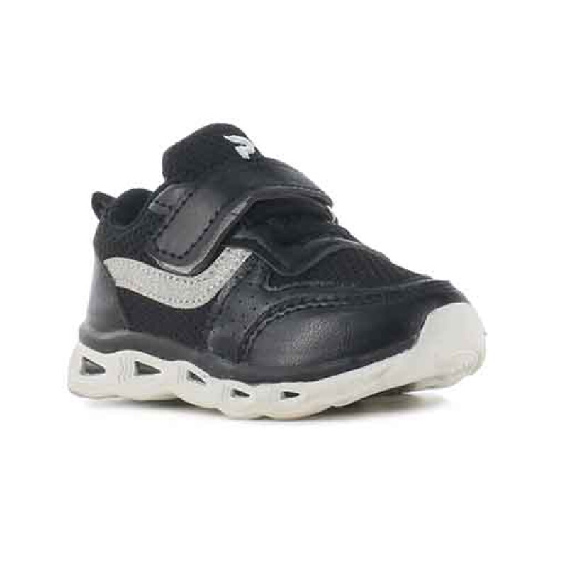 Championes de Niña Push con velcro y glitter NINA Negro