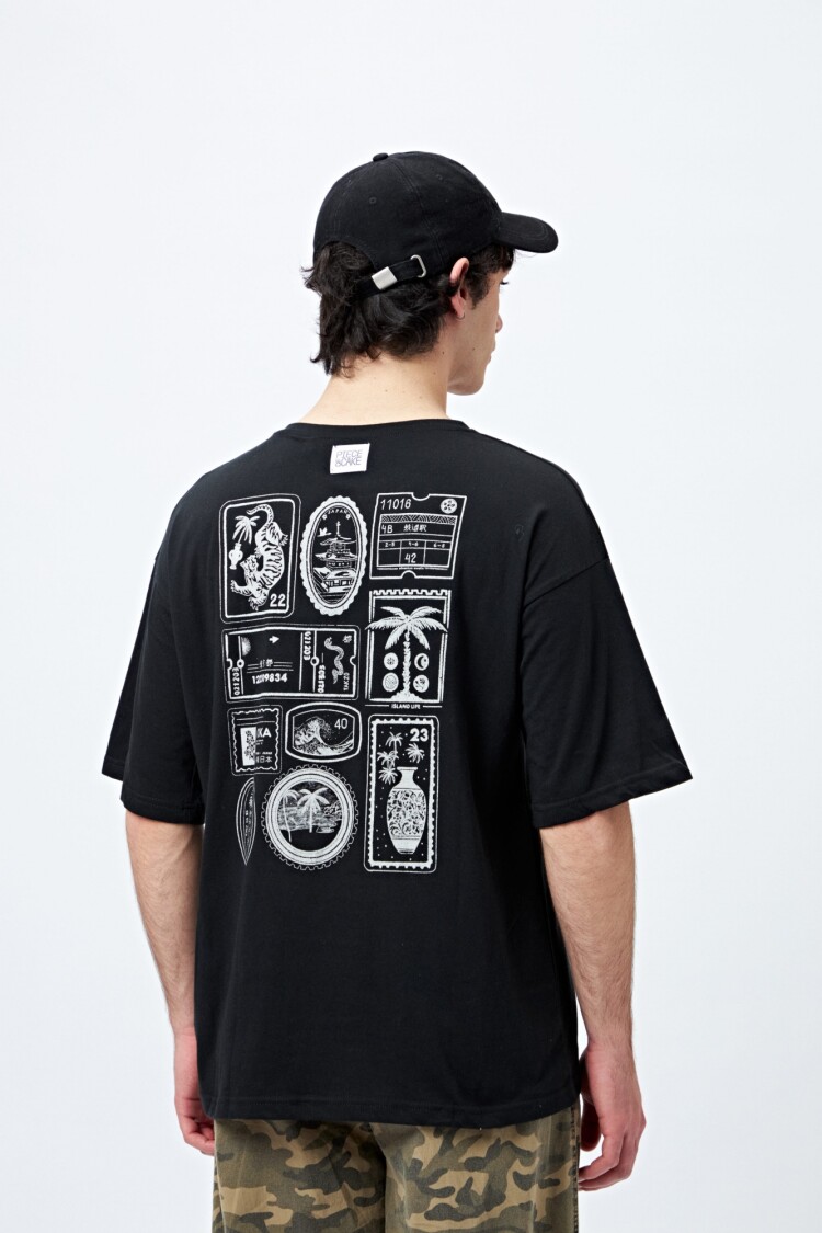 REMERA POSTCARD Negro