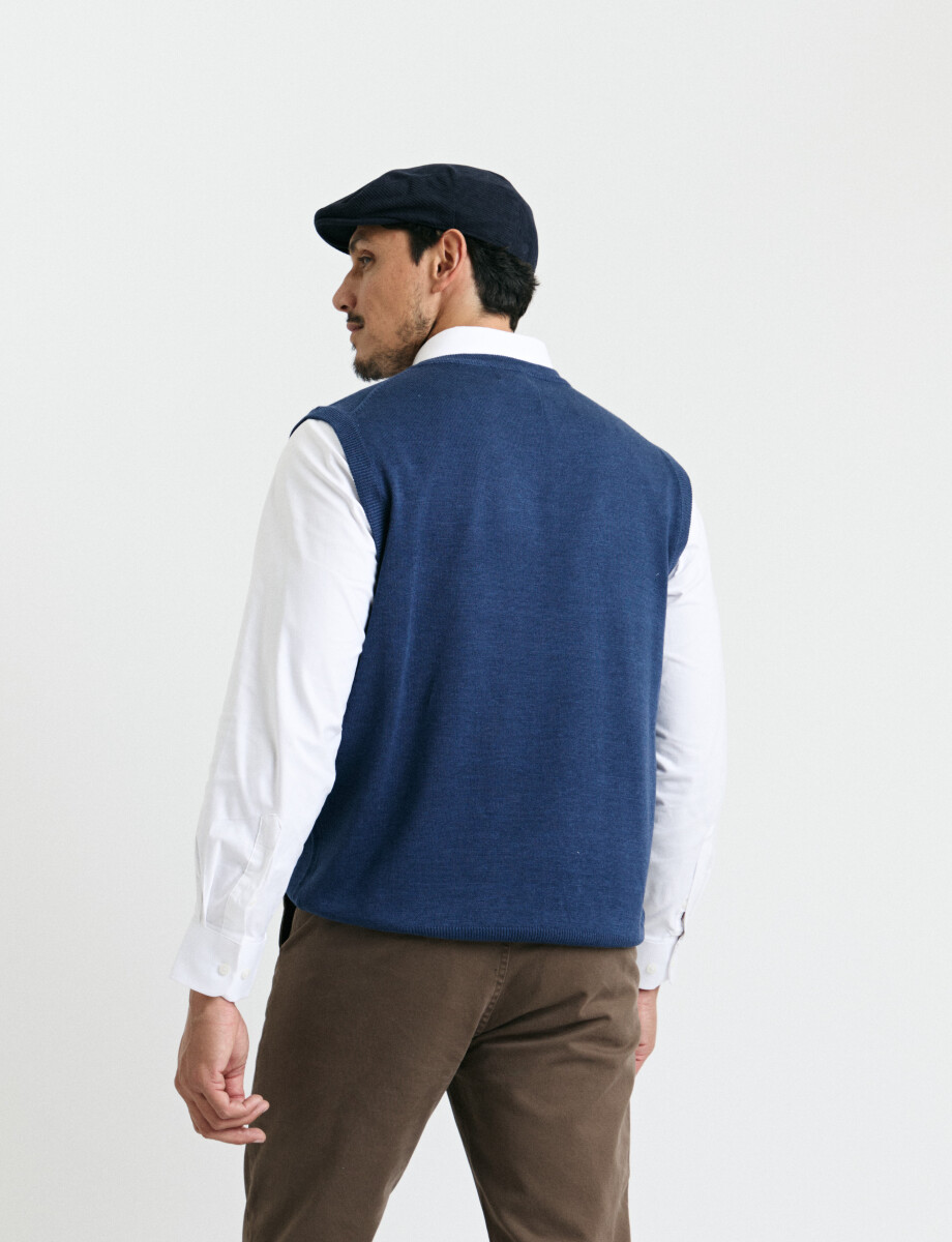 470885 CHALECO HARRINGTON LABEL Azul Piedra