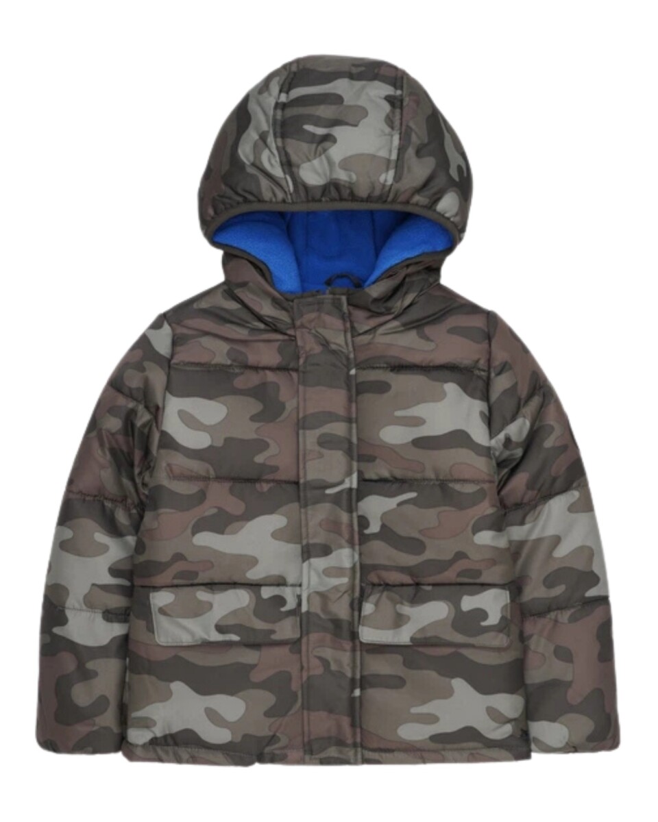Campera resistente al agua, diseño camo. Talles 2-4T 