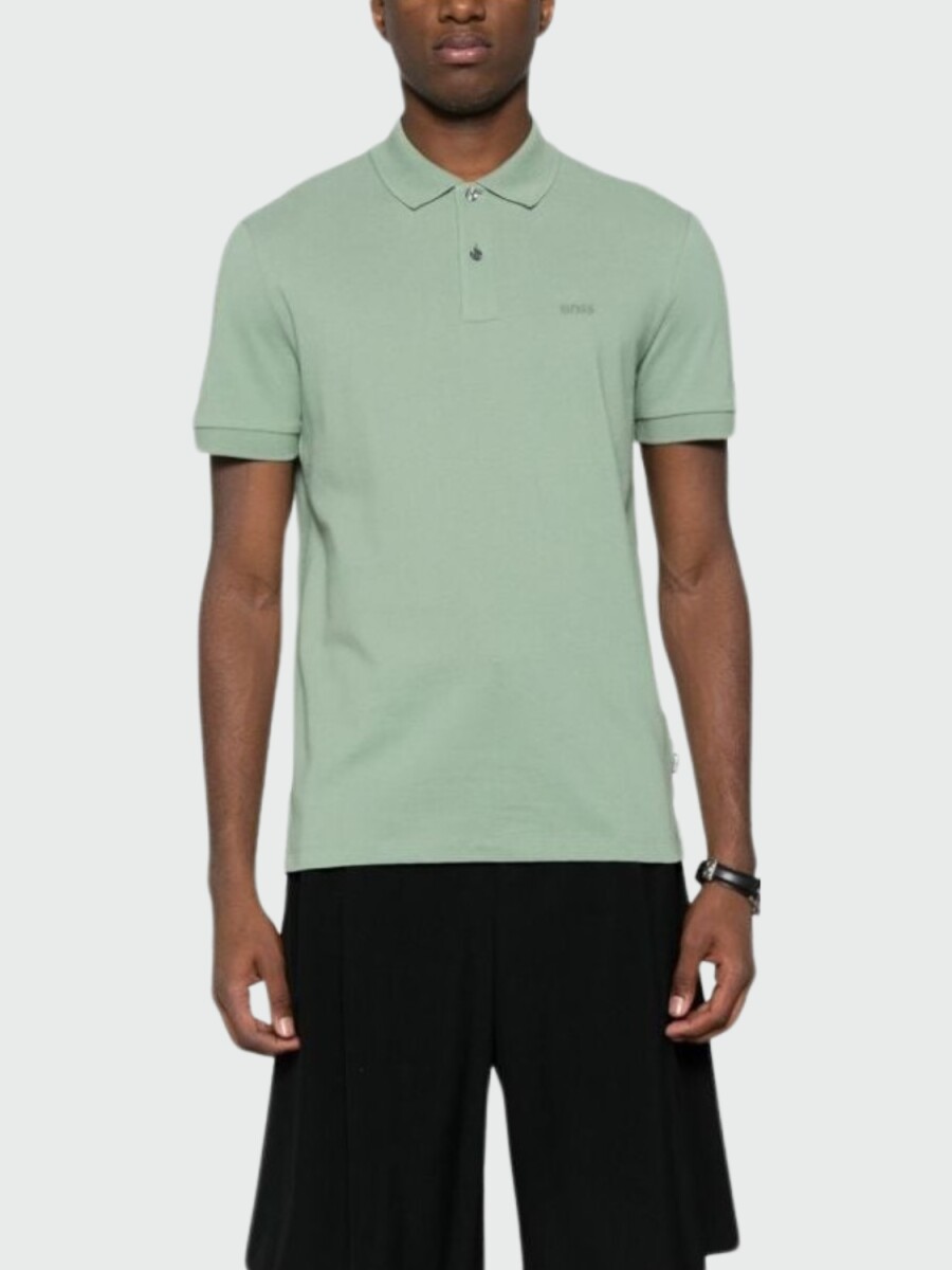 BOSS Polo de Algodón Piqué con Logo Bordado - 0 