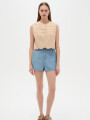 Chaleco Pufia Beige Claro