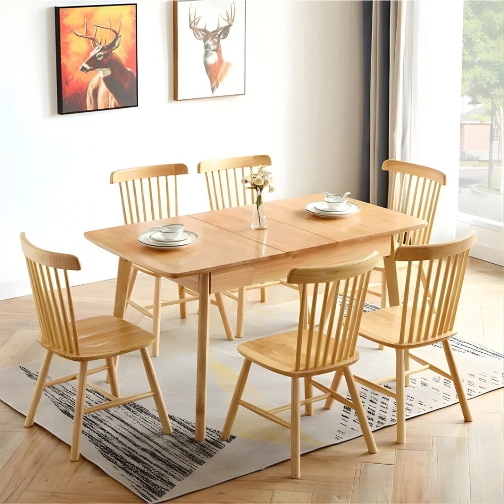 Mesa de comedor Extensible - Madera maciza 90 a 120 cm Elan Mesa de comedor Extensible - Madera maciza 90 a 120 cm Elan