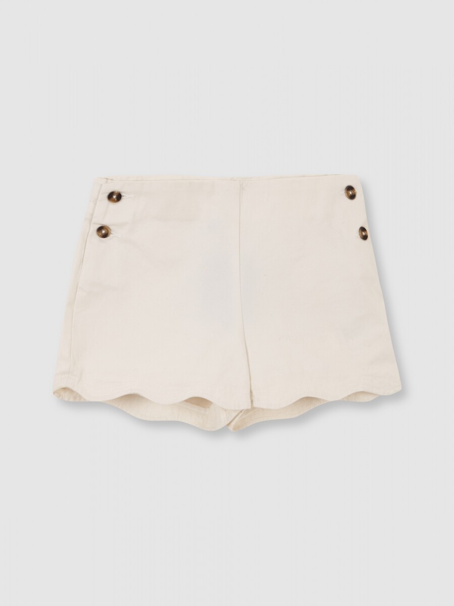 Pantalon Corto Festoneado Azul Claro