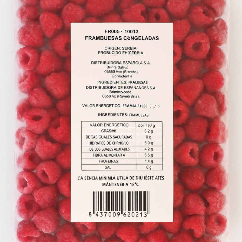 FRAMBUESAS CONGELADAS - 1 KG Frambuesas Congeladas - 1 Kg