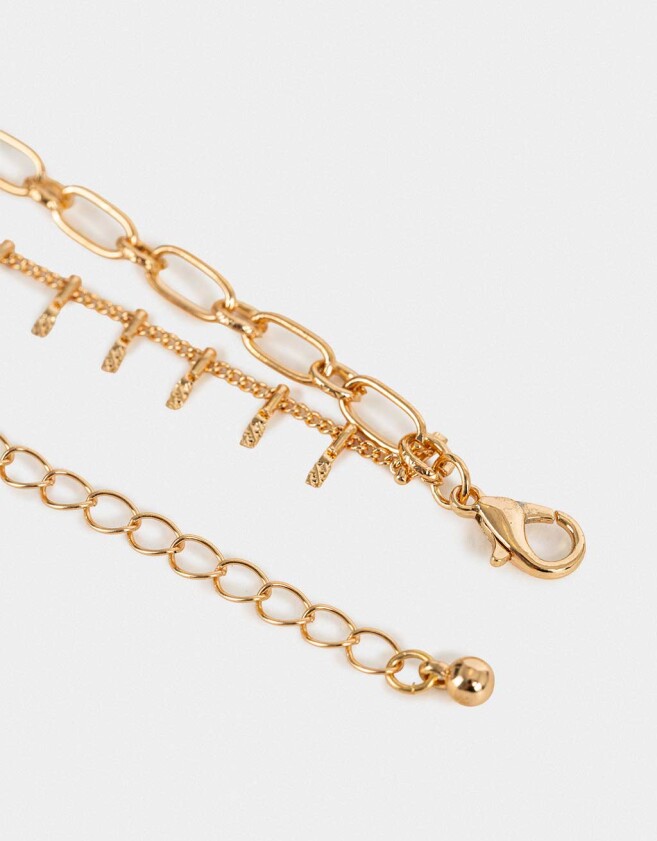 Collares Cortos Corazón Collar Corto Con Corazón - Dorado