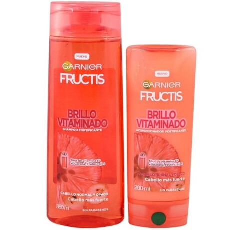 Pack Shampoo Y Acondicionador Fructis Brillo Vitaminado 350ml + 200ml Pack Shampoo Y Acondicionador Fructis Brillo Vitaminado 350ml + 200ml