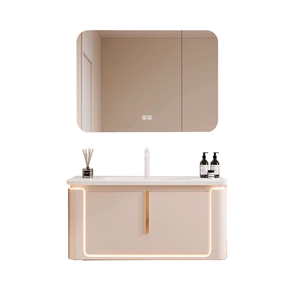 CONJUNTO DE BAÑO HABITARE MODELO LD-5078-80M / MUEBLE + ESPEJO C/ LUZ LED - 80 cm Conjunto De Baño Habitare Modelo Ld-5078-80m / Mueble + Espejo C/ Luz Led - 80 Cm