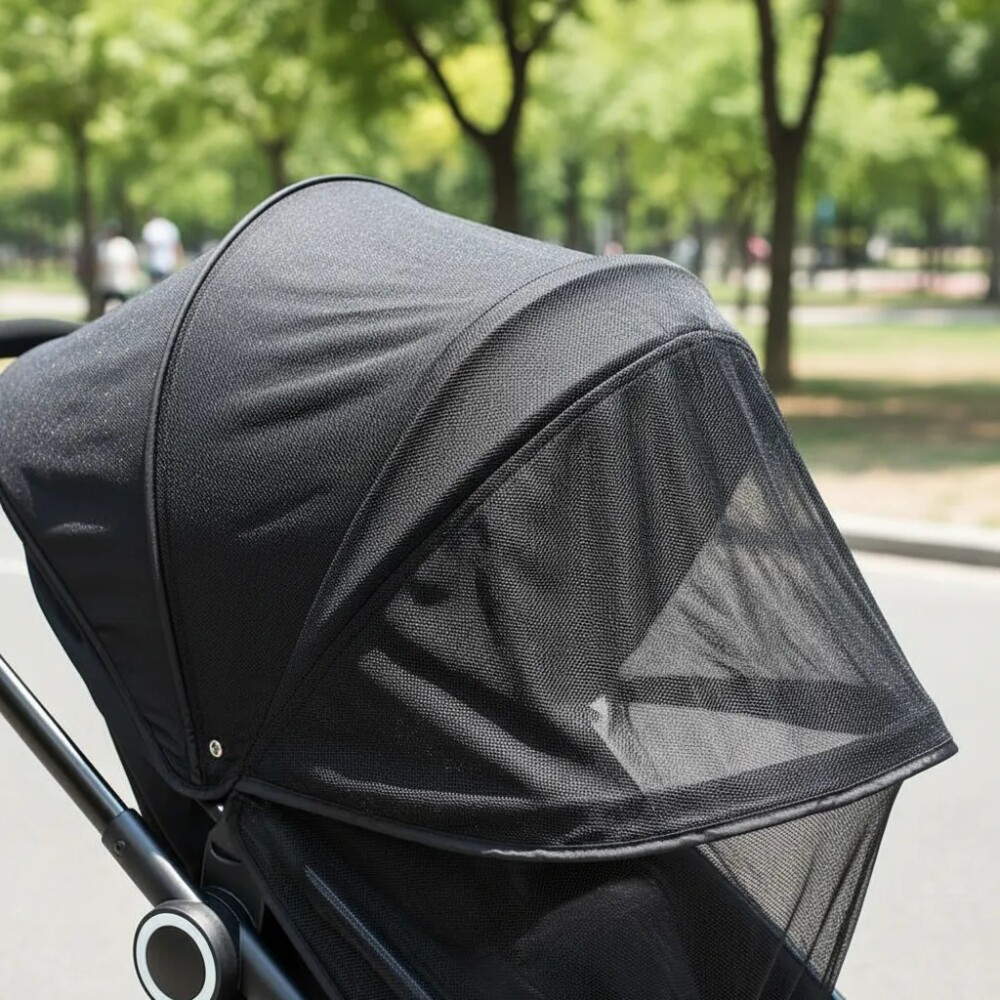 Extensión de capota y mosquitero 2 en 1 con filtro UV Extensión de capota y mosquitero 2 en 1 con filtro UV