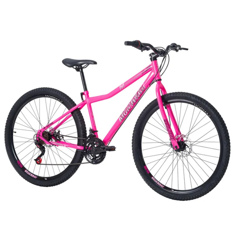BICICLETA MORMAII ARO 29 MTB 21V FEM FANTASY FRENO DISCO ROSA CHICLE Bicicleta Mormaii Aro 29 Mtb 21v Fem Fantasy Freno Disco Rosa Chicle