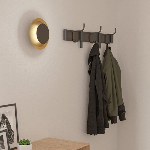 Lámpara de pared LED 3000K 11W metal negro y cobre EG6100