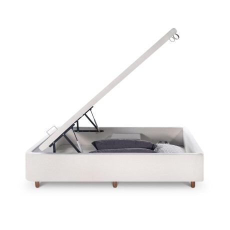 BOX BAÚL 2 PLAZAS MADERA NATURAL-BEIGE PREMIUM
