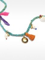 Collar Corto Con Conchas multicolor