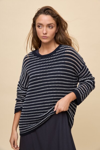 SWEATER IRENE Blanco/Azul