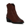 Darkness Bota De Dama Tejana Caña Baja Taco Cuadrado - Marron Os Marron Oscuro