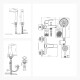 Juego De Griferia Incluye Lavatorio Alto Bidet Y Ducha Exterior Con Telefono Y Flexible GAMAS DE AMARILLO